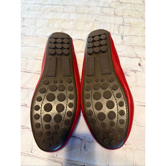 Vionic Women's Size 10 Ashby Loafers Red Leather Comfort Slip On Moccasin Shoes - Picture 10 of 13